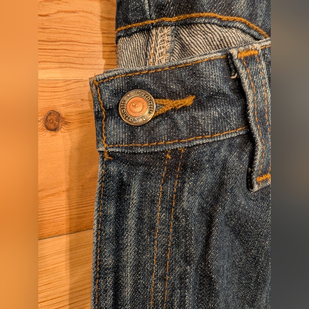 Carhartt Women's's Relaxed Fit Jeans in Dark Blue - Picture 5 of 10
